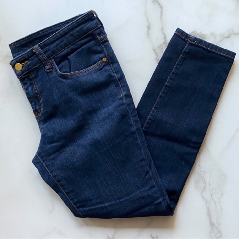 Pilcro and the Letterpress {Anthropologie} Dark Wash Stretch Skinny Jeans 28